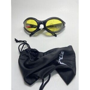 Birdz Raven Motorcycle Glasses Yellow Shatterproof Anti-Fog Polycarbonate Lens